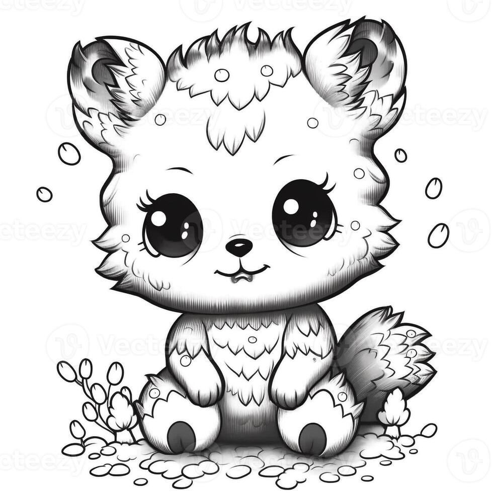 Kawaii Coloring Page photo