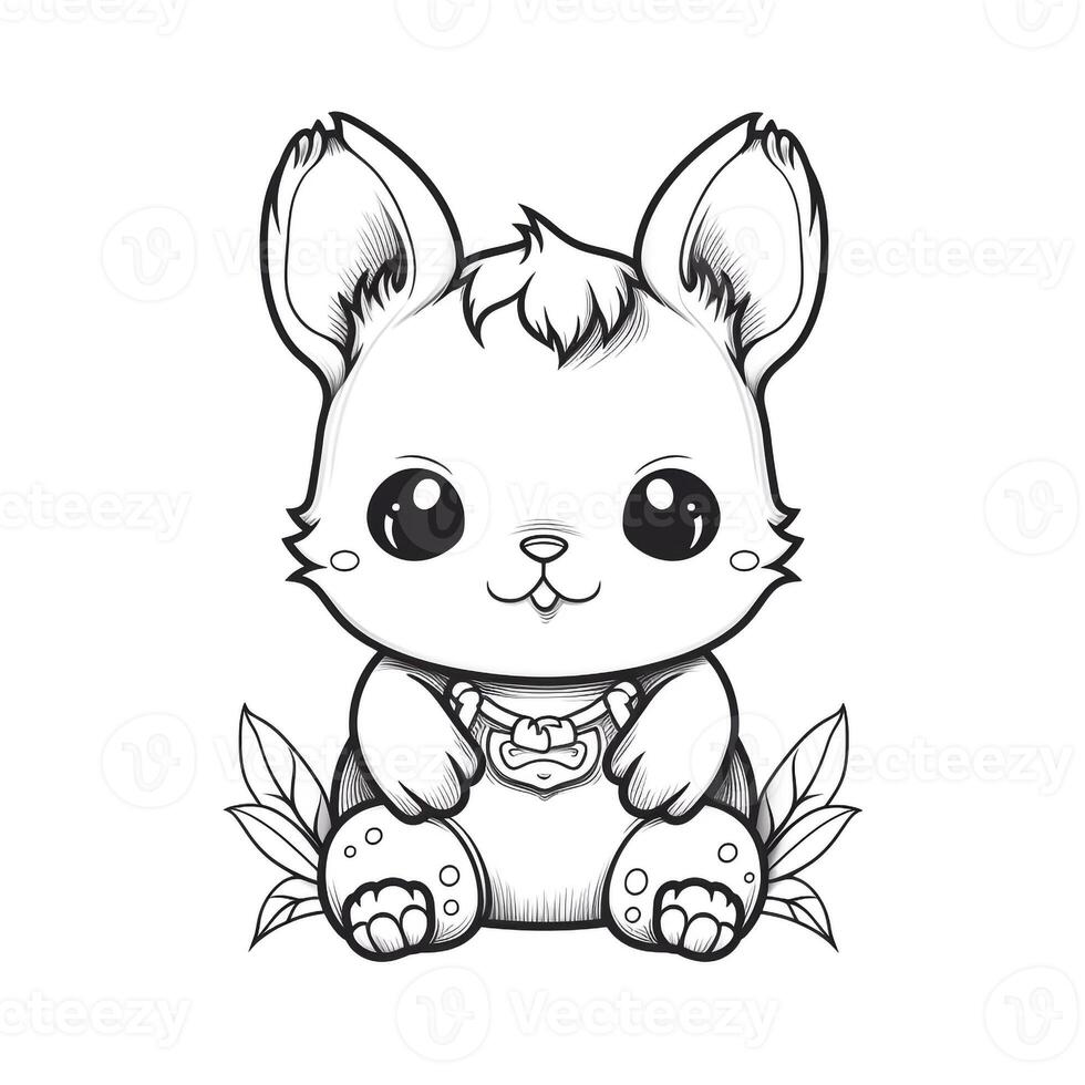 Kawaii Coloring Page photo