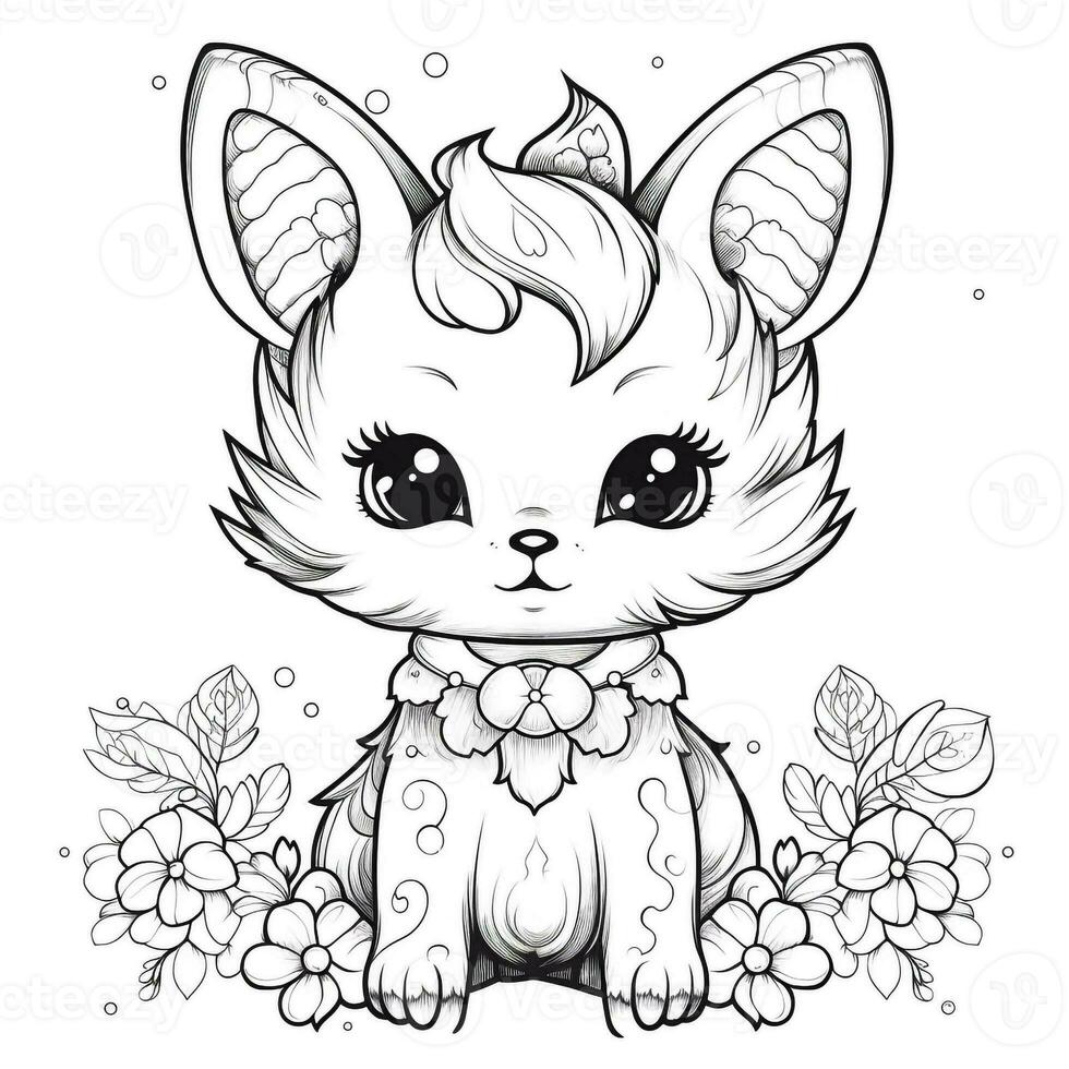 Kawaii Coloring Page photo