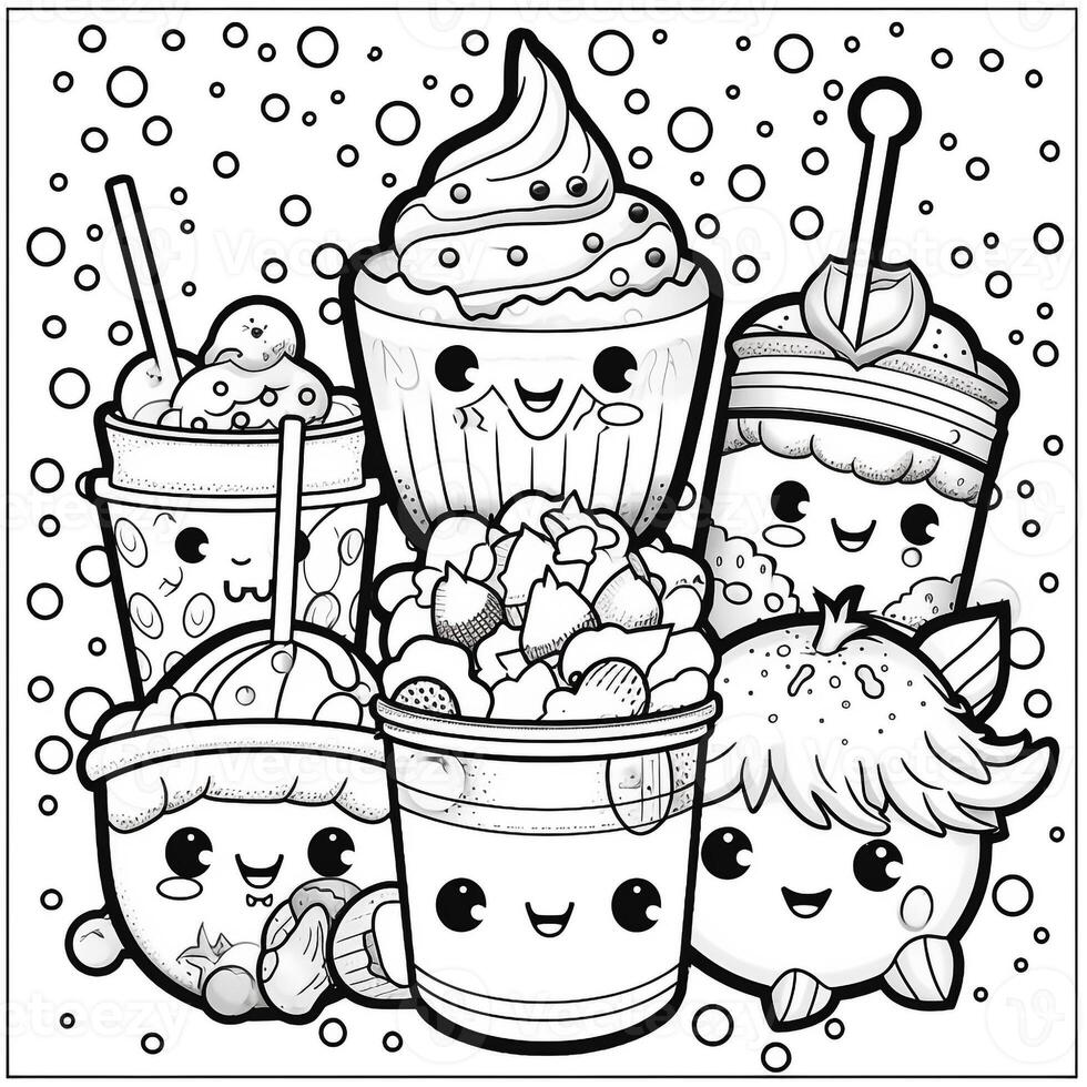 Kawaii Coloring Page photo