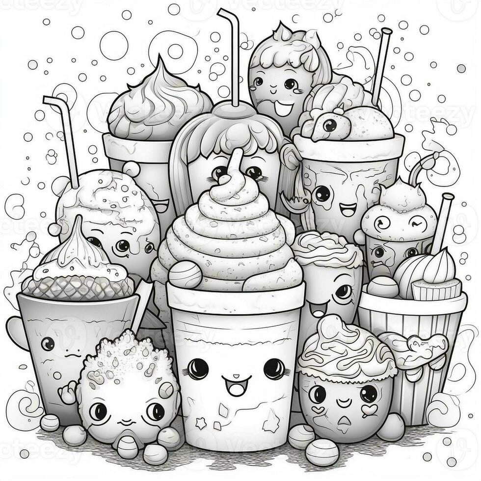 Kawaii Coloring Page photo