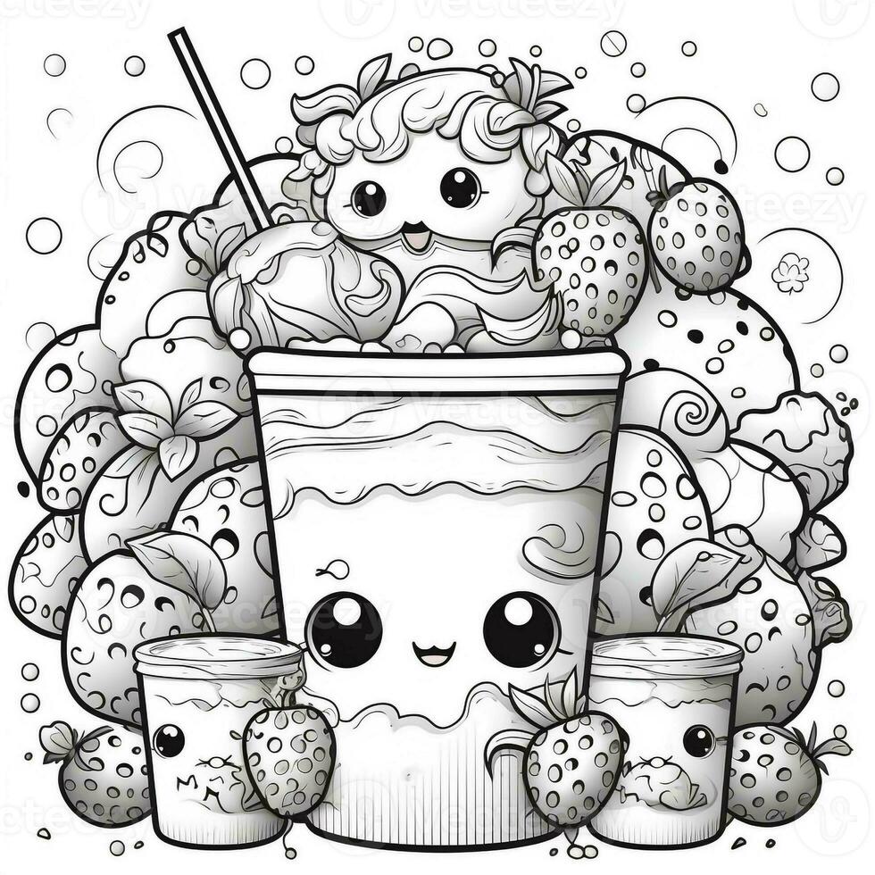 Kawaii Coloring Page photo