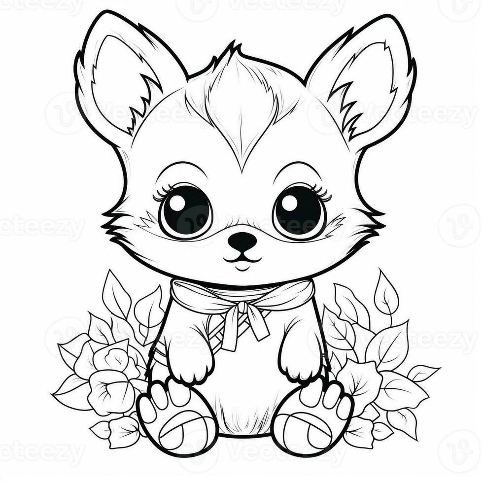 Kawaii Coloring Page photo