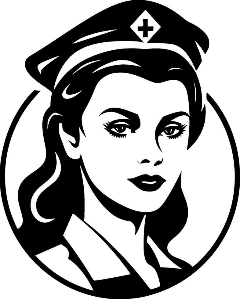 Nurse - High Quality Vector Logo - Vector illustration ideal for T-shirt graphic