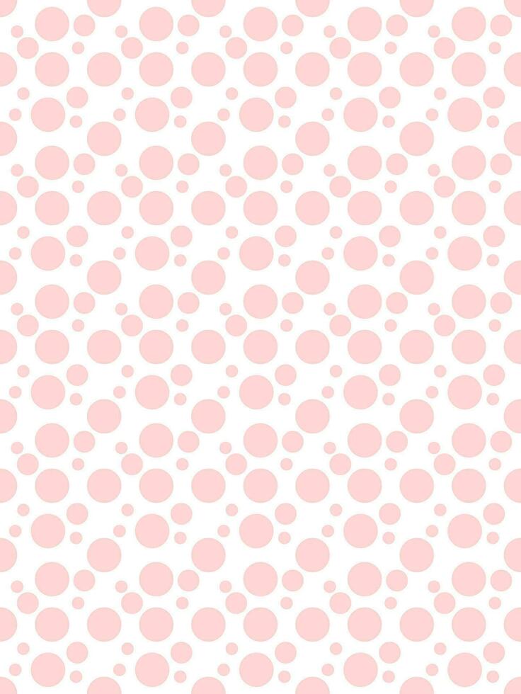 Seamless pattern with pink polka dots on a white background vector