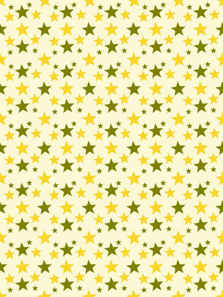 sin costura modelo con amarillo estrellas en un amarillo antecedentes. vector