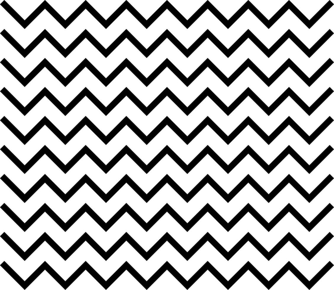 Seamless zigzag pattern. Black and white background. vector