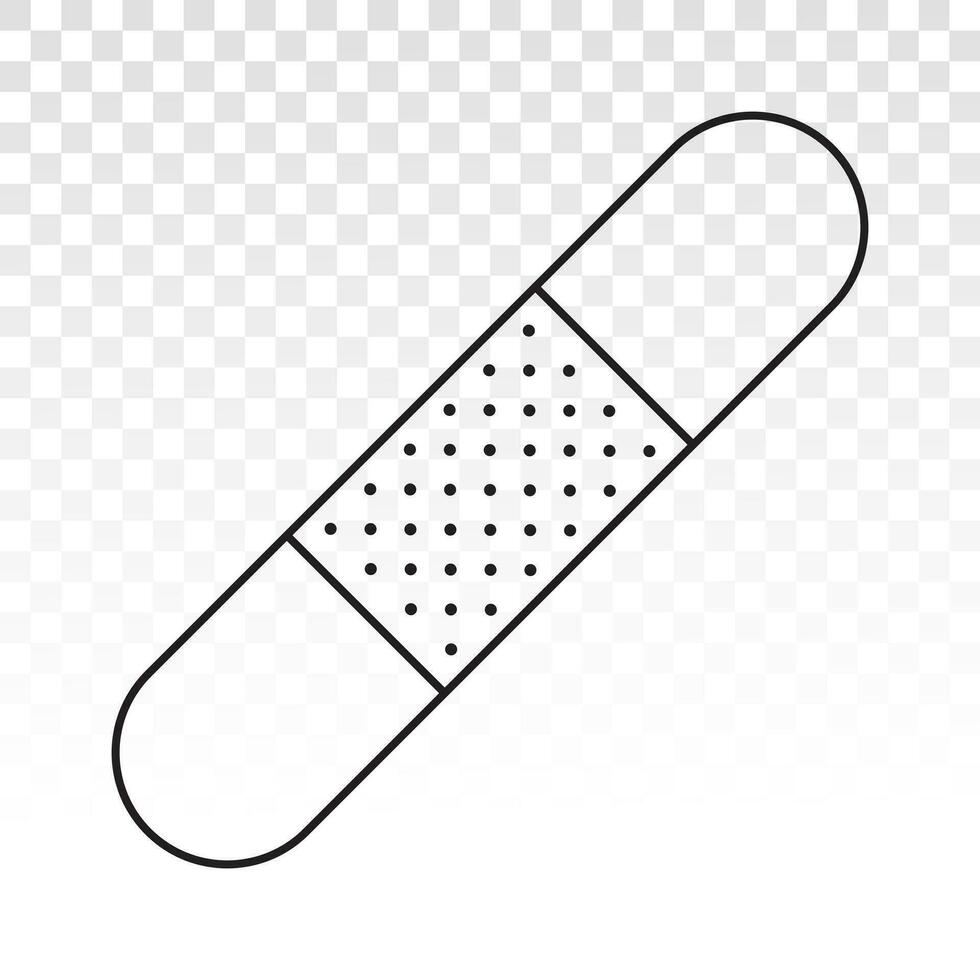 bandage or medical plaster  line art icon for app and website vector