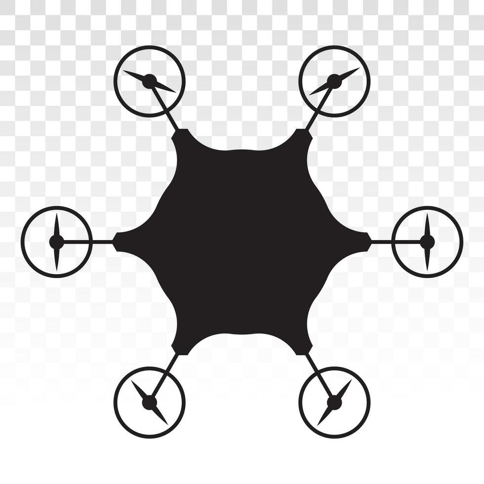 Civilian aerial drone flat icon for apps and websites vector