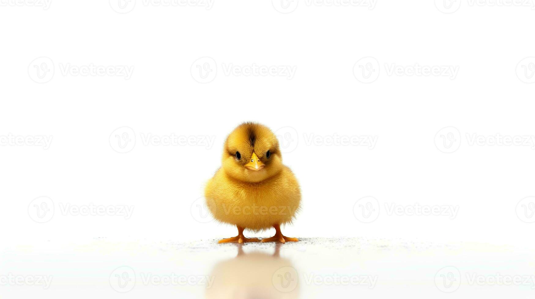 foto de un linda pequeño mascota en amarillo color en blanco antecedentes