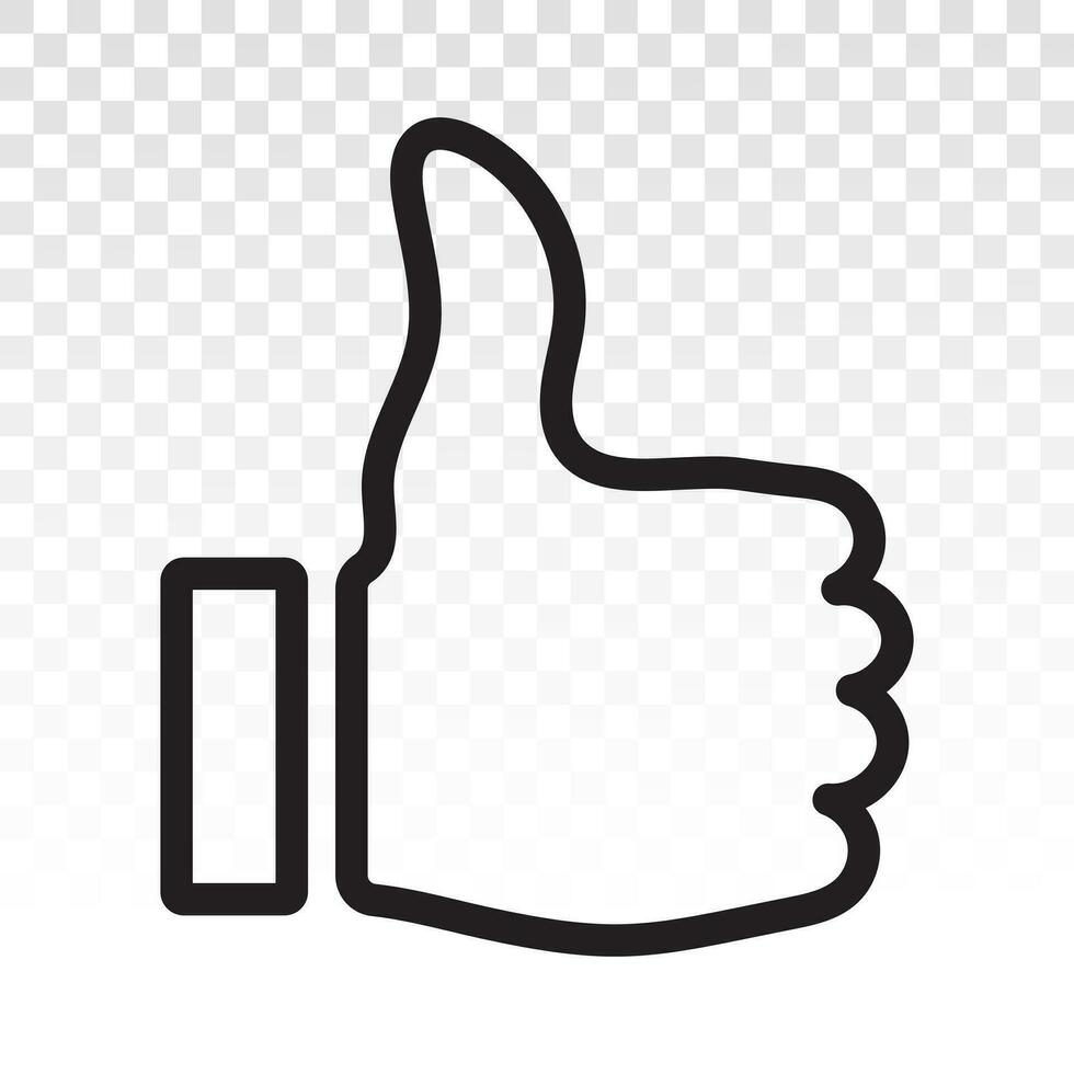 Thumbs up flat icon for apps and websites vector