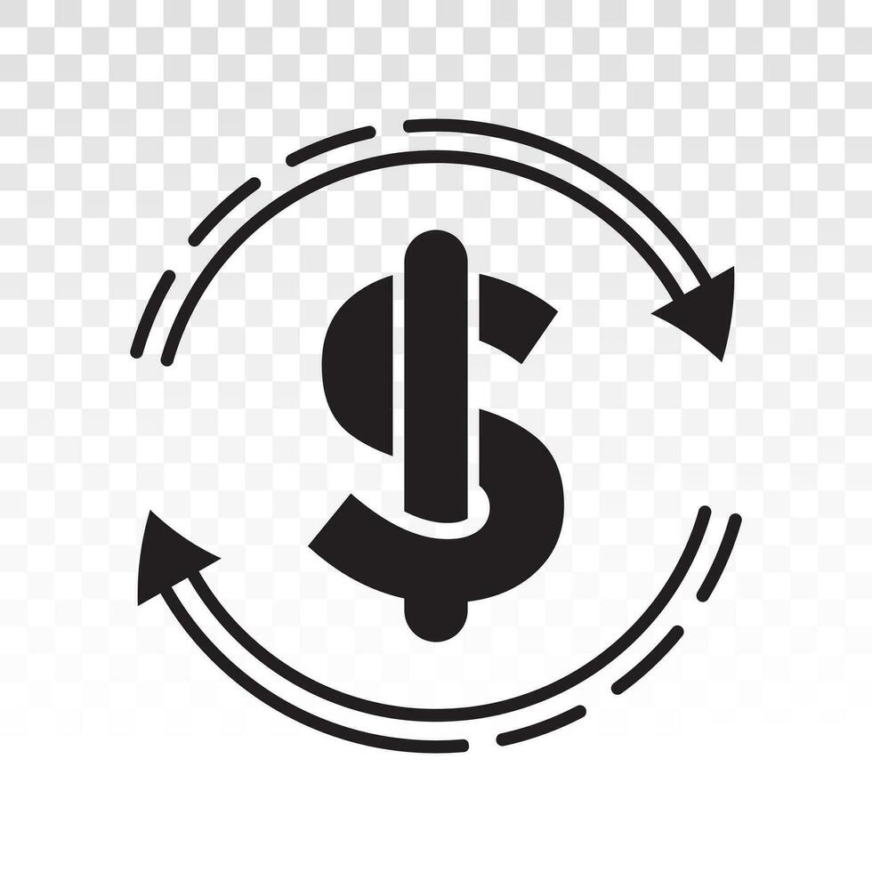 Automatic recurring payments or billing cycle line art icon for apps and websites vector