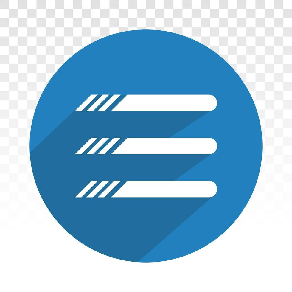 Hamburger menu button flat icon for apps or websites vector