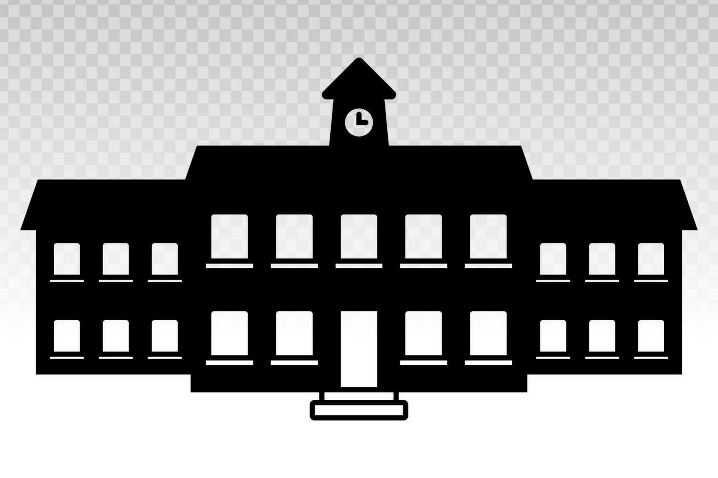 colegio edificio plano icono para educativo aplicaciones y sitios web vector