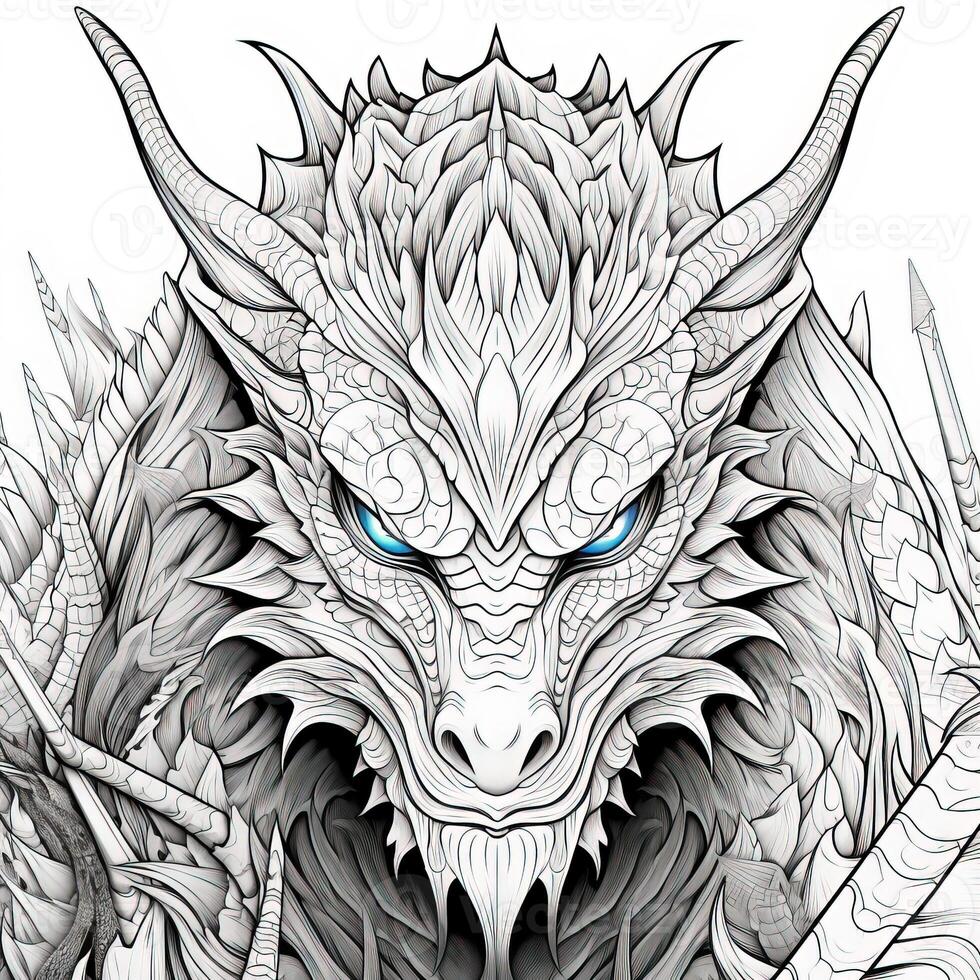 Scary Dragons Coloring Pages
