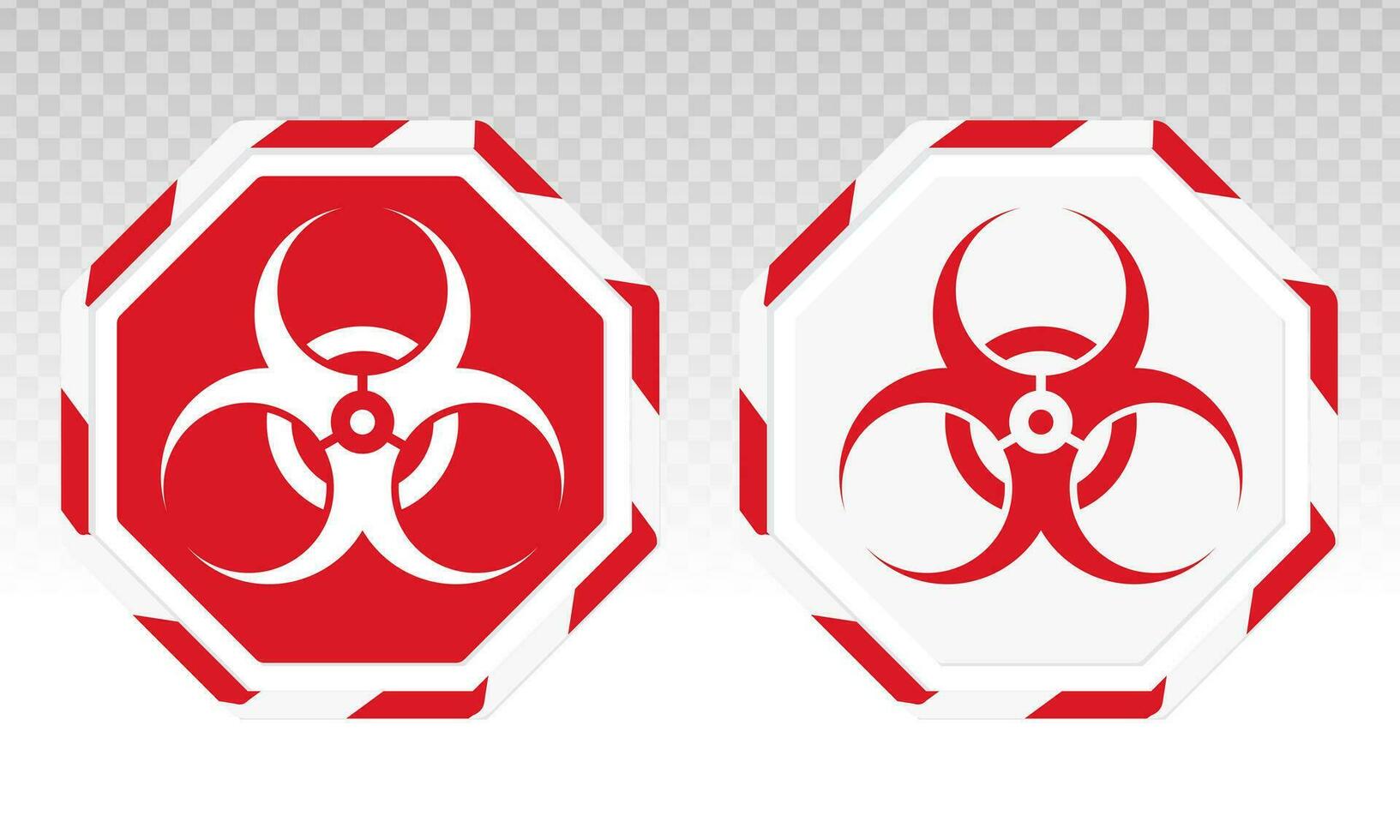 Biohazard or biological hazard warning sign or symbol flat vector icon for apps and websites