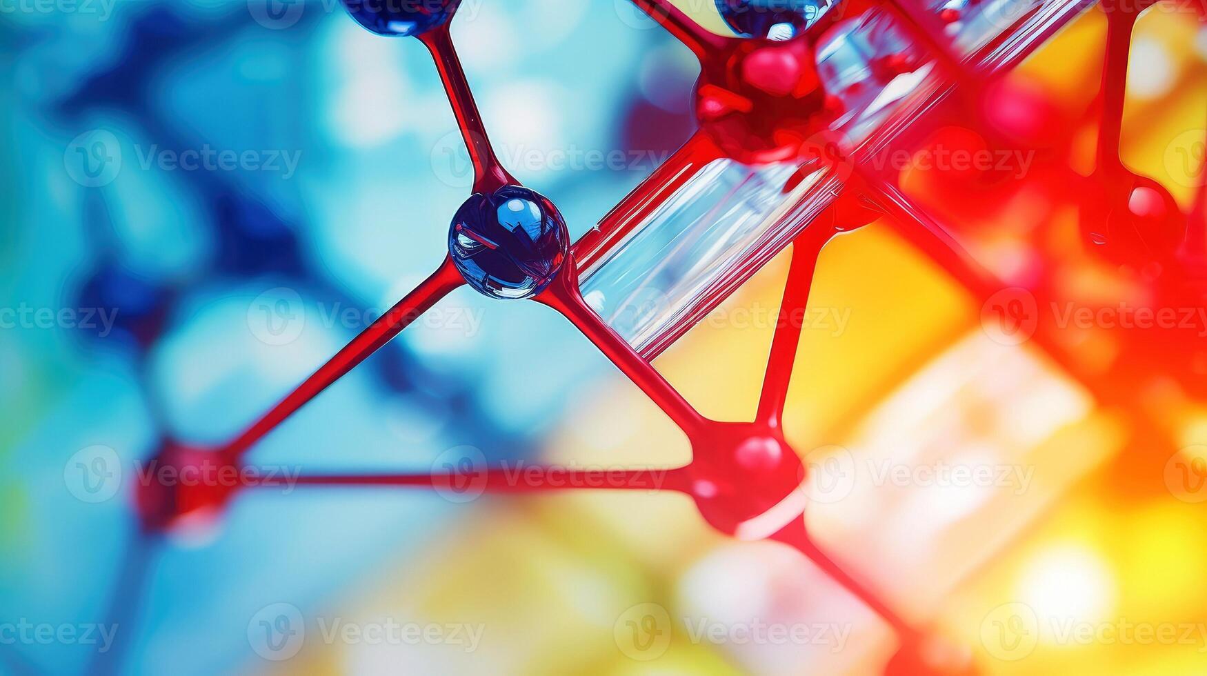 Medical studies of molecular structures. Science in the service of human. Technologies of the future in our life. molecule of medicine model, Generative AI illustration photo