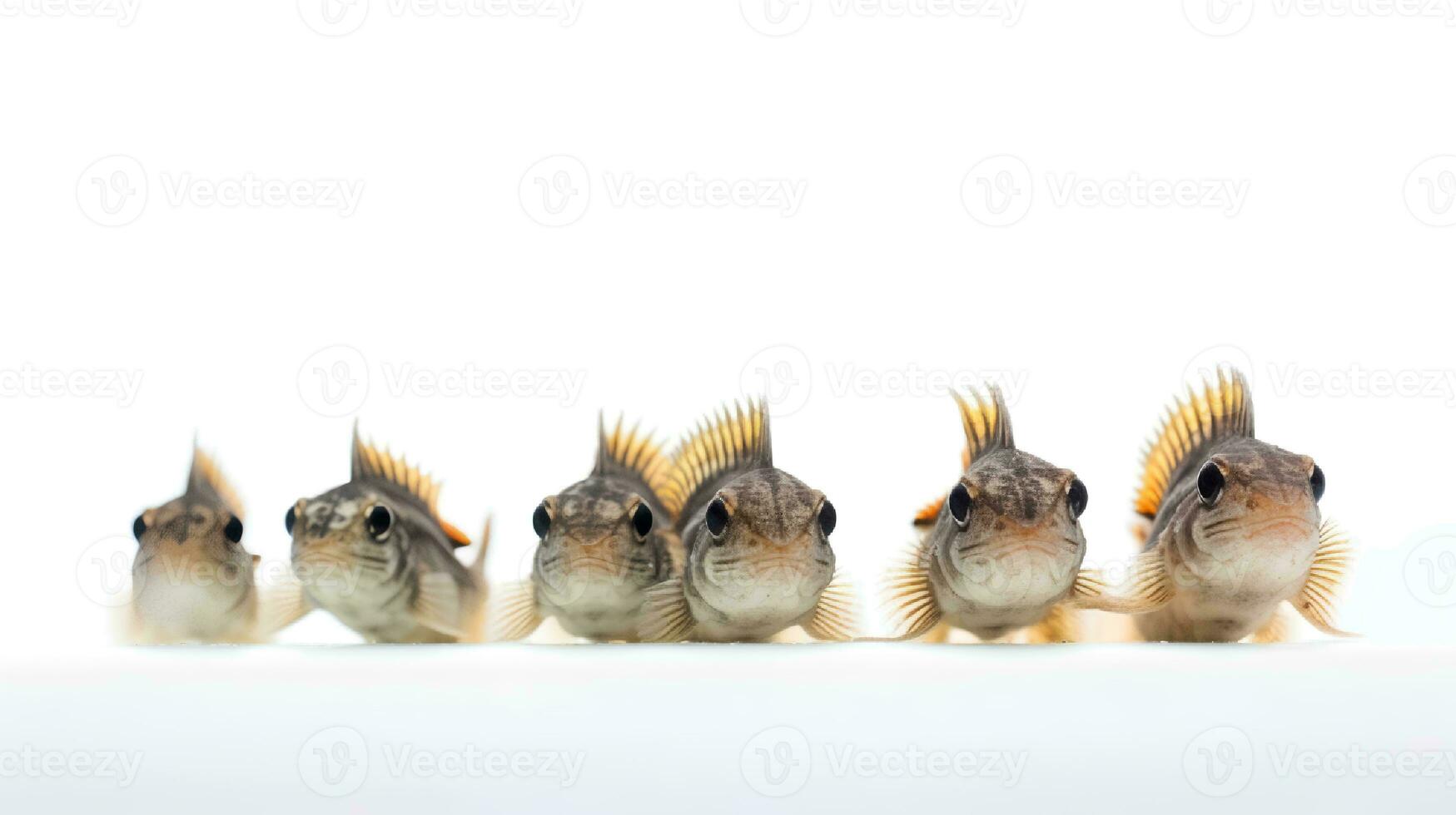 Photo of a corydoras catfish on white background. Generative AI