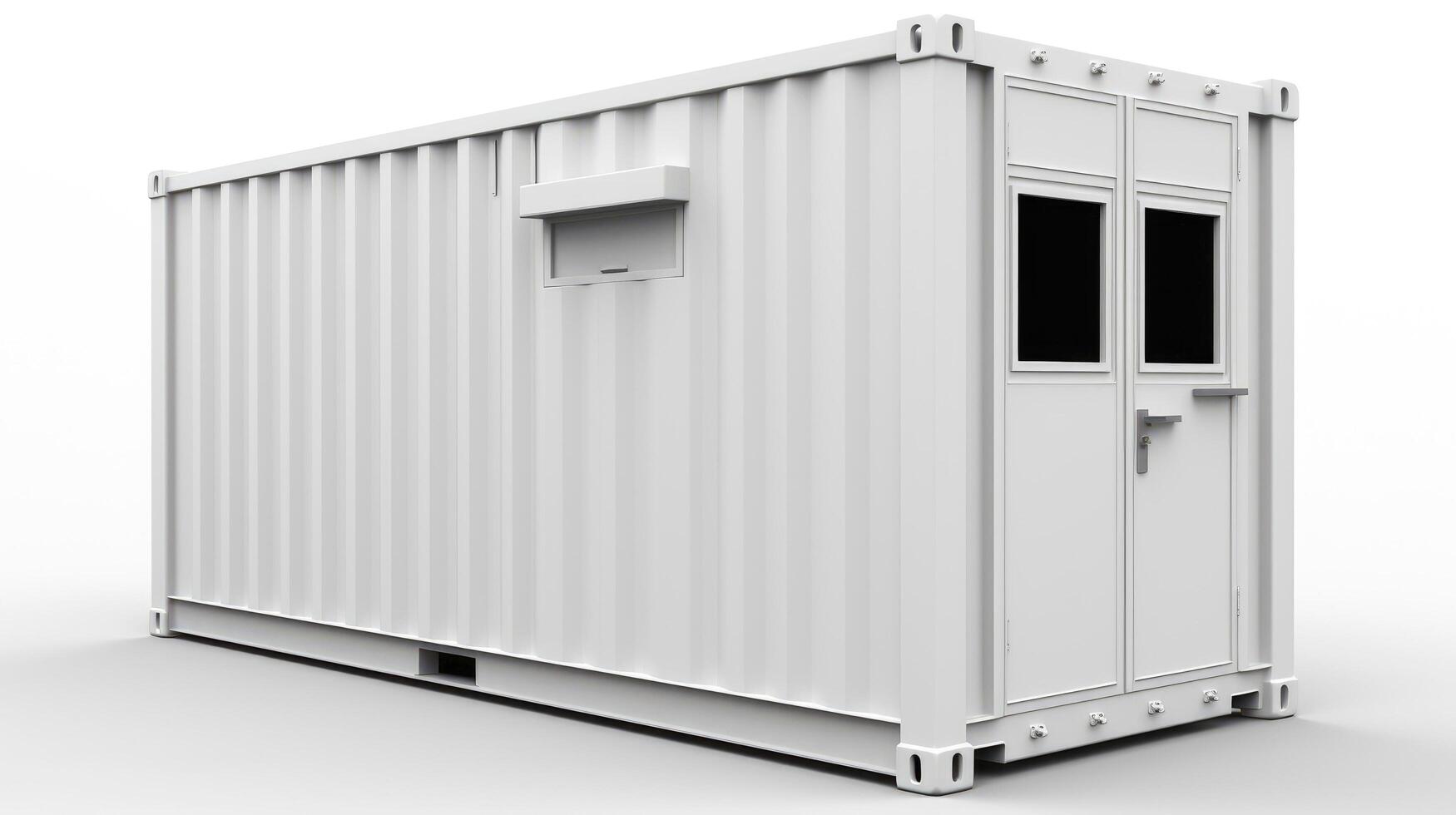 Mobile office buildings or container site office for construction site. Shipping container. Portable house and office cabins,Generative AI illustration photo