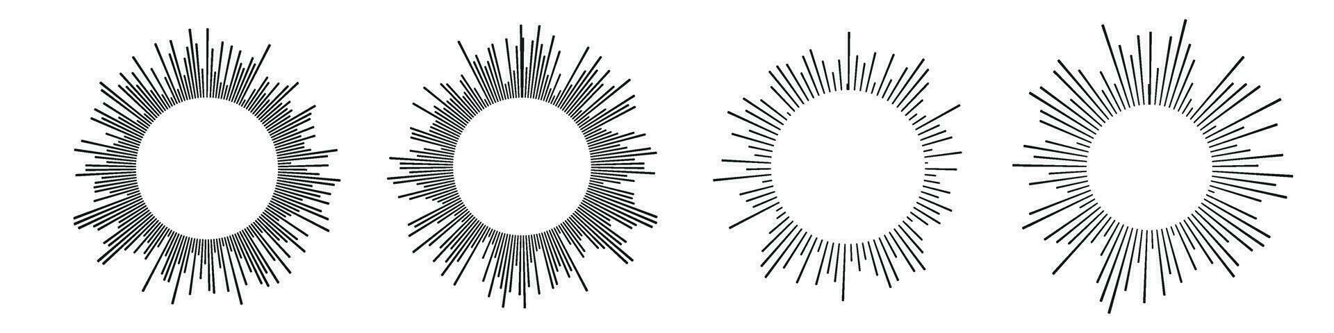 sonido ola recopilación. jugar ritmo con audio barras, voz mensajes, y radio iconos un sinfonía de música en vector forma. plano ilustraciones aislado en blanco antecedentes.