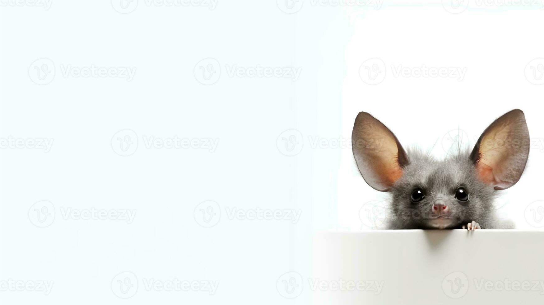 Photo of a Bat on white background. Generative AI