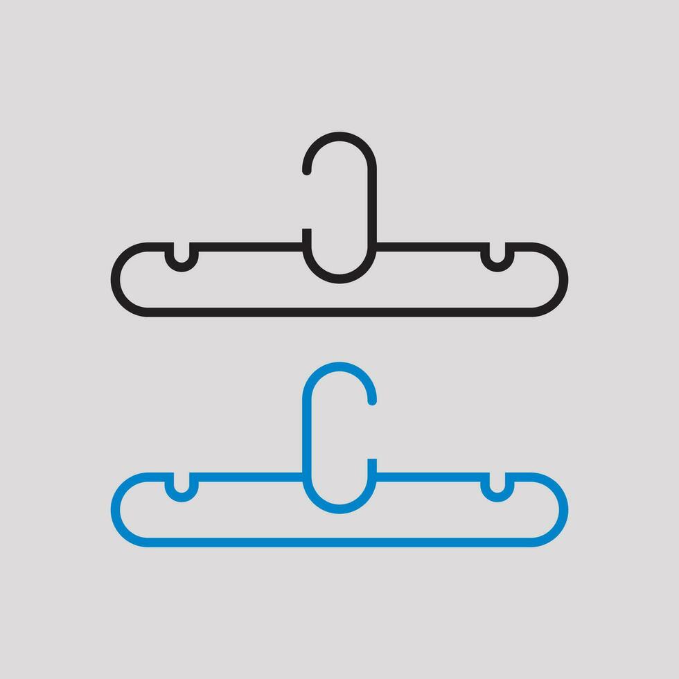 clothes hanger icon with white background vector