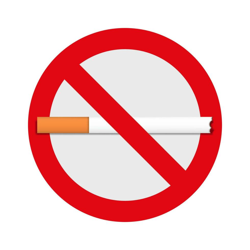 No-smoking sign icon for the application and website vector