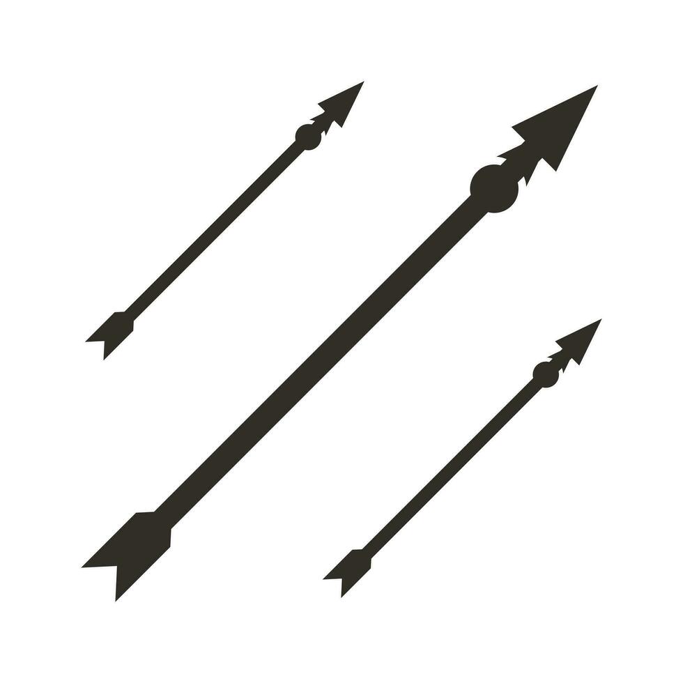 arrow bow archery flat icon for apps and websites vector