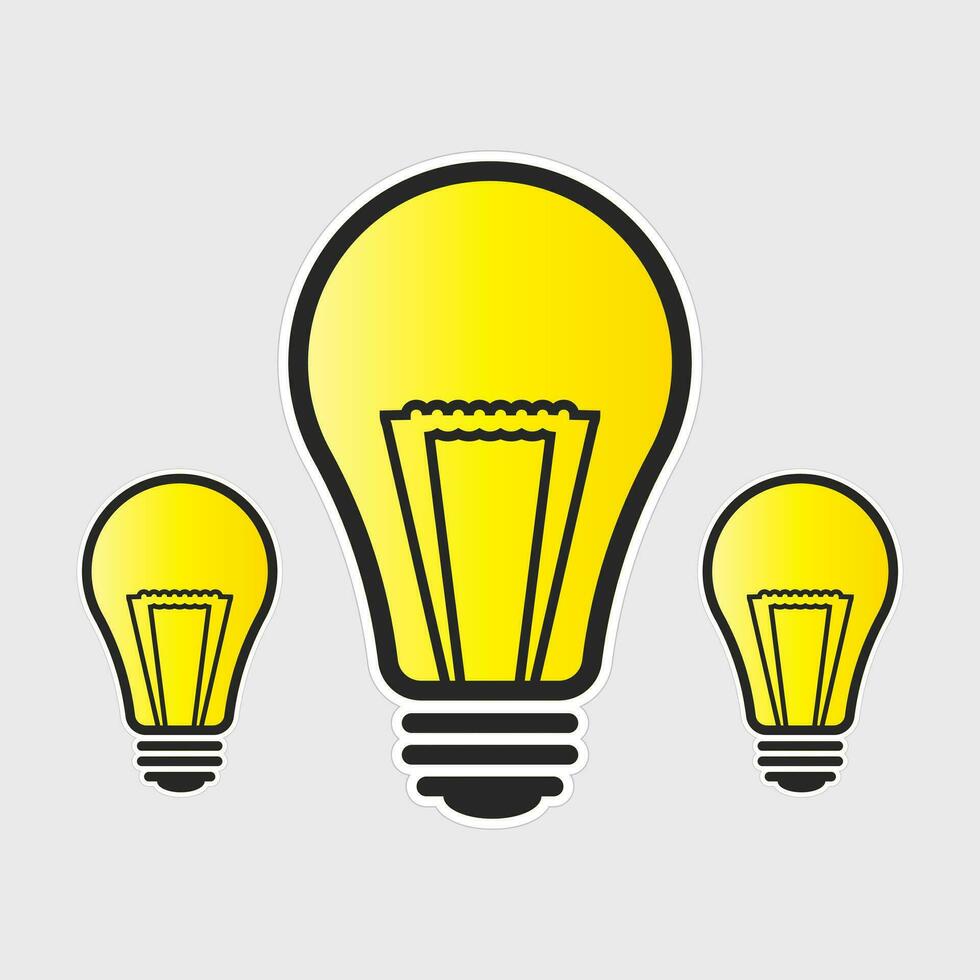 light bulb icon can be used for applications or websites vector