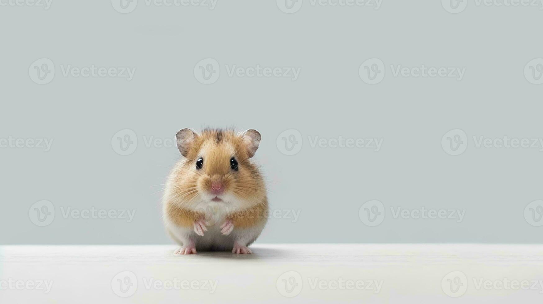 Photo of a dwarf hamster on white background. Generative AI