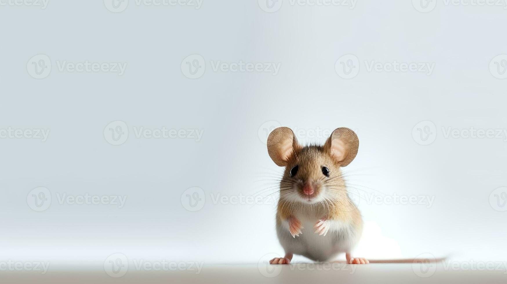 Photo of a mouse on white background