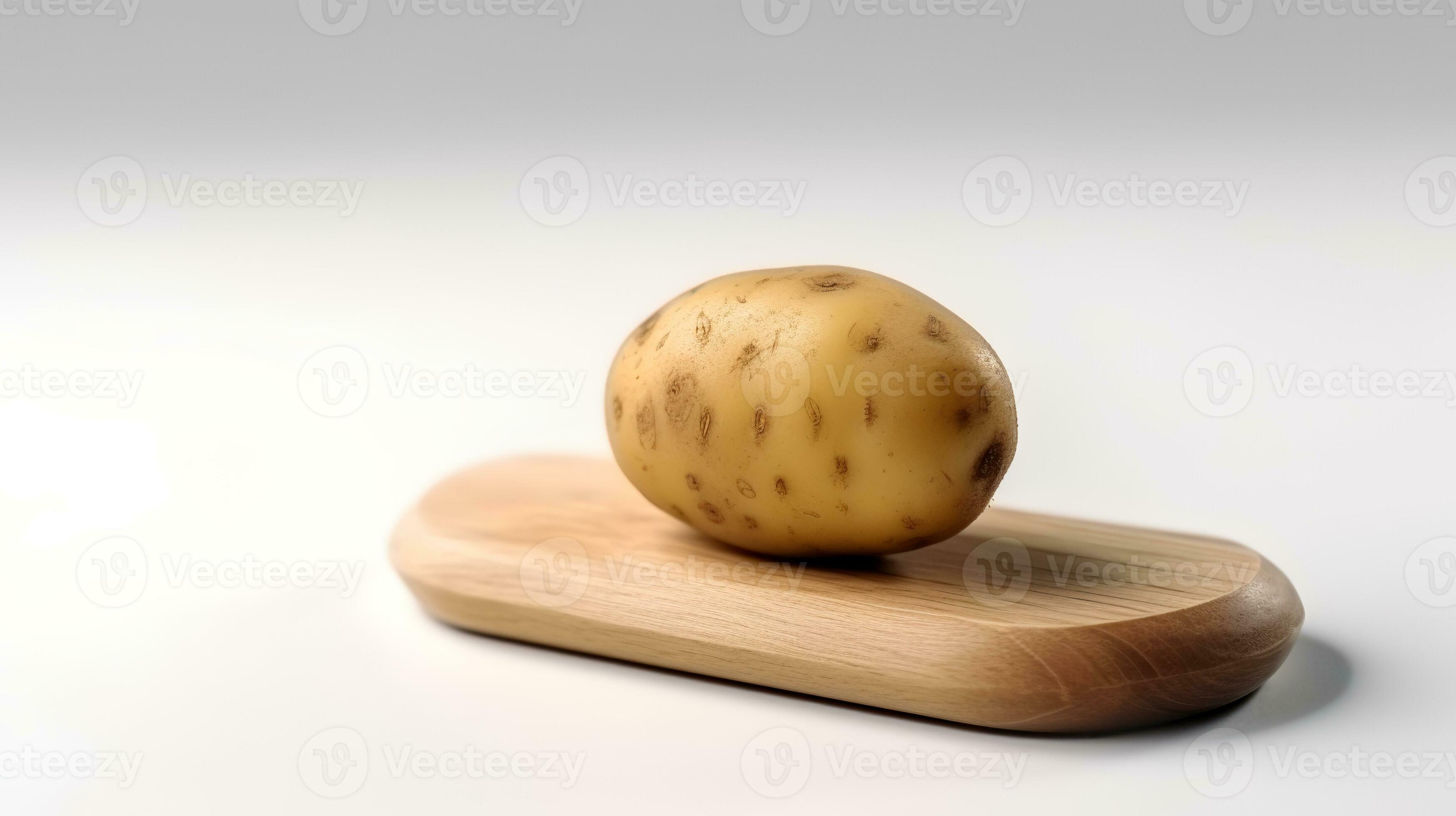 Photo of Potatoe isolated on wooden board isolated on white background  26739091 Stock Photo at Vecteezy