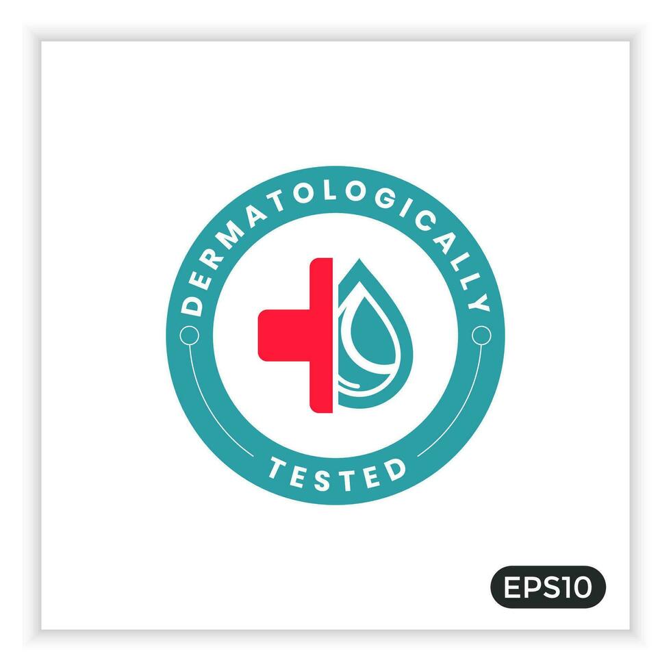 dermatologically tested label vector