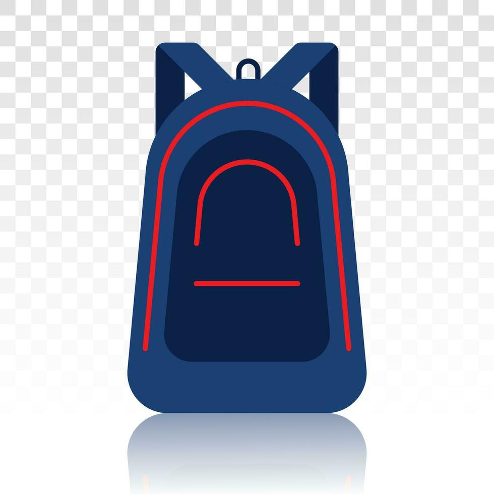 bolsa para la escuela o colegio bolso mochila con correas vector