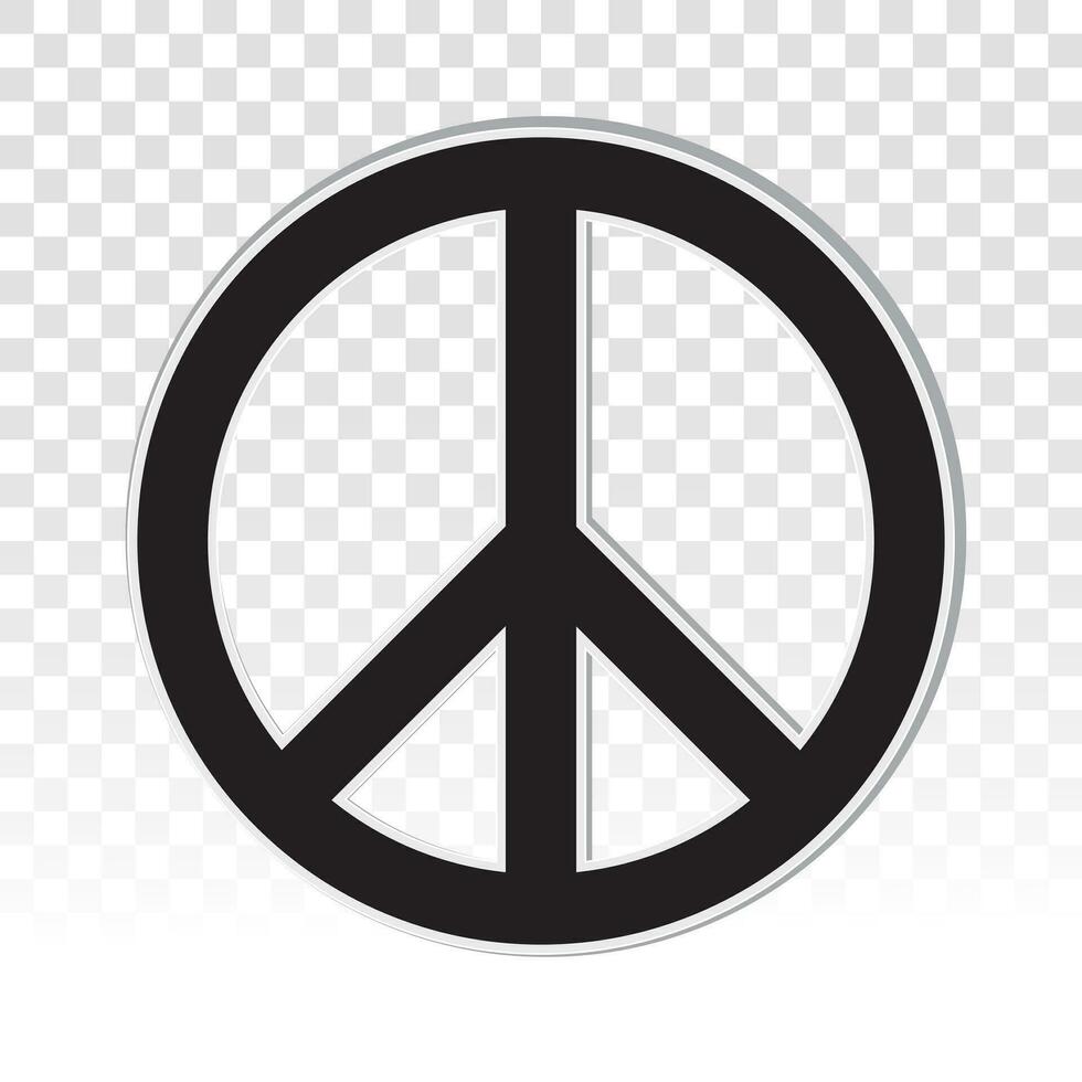 Peace sign icon for applications and websites vector