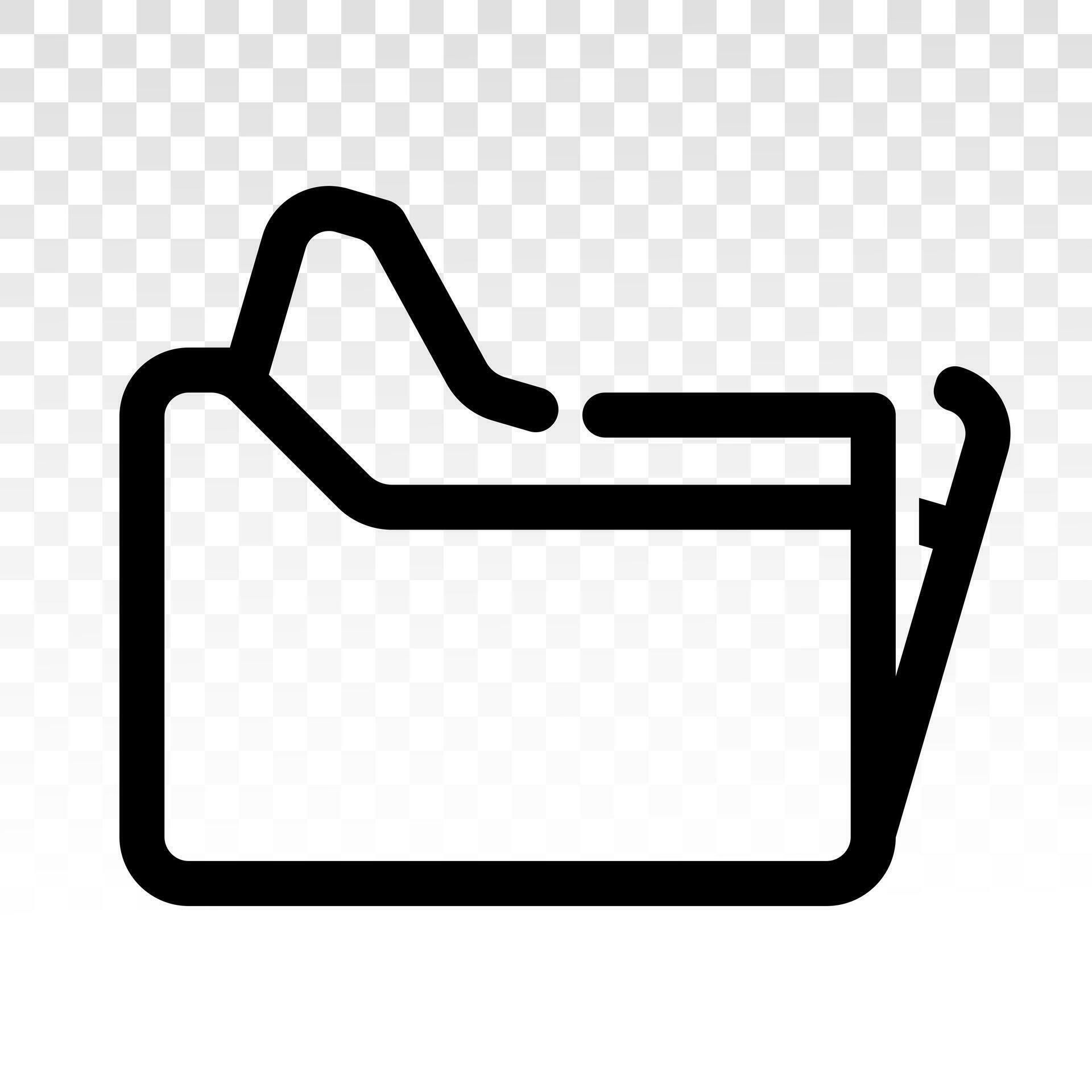 Document folderor file folder or binder line art icon for apps and websites 26739136 Vector Art