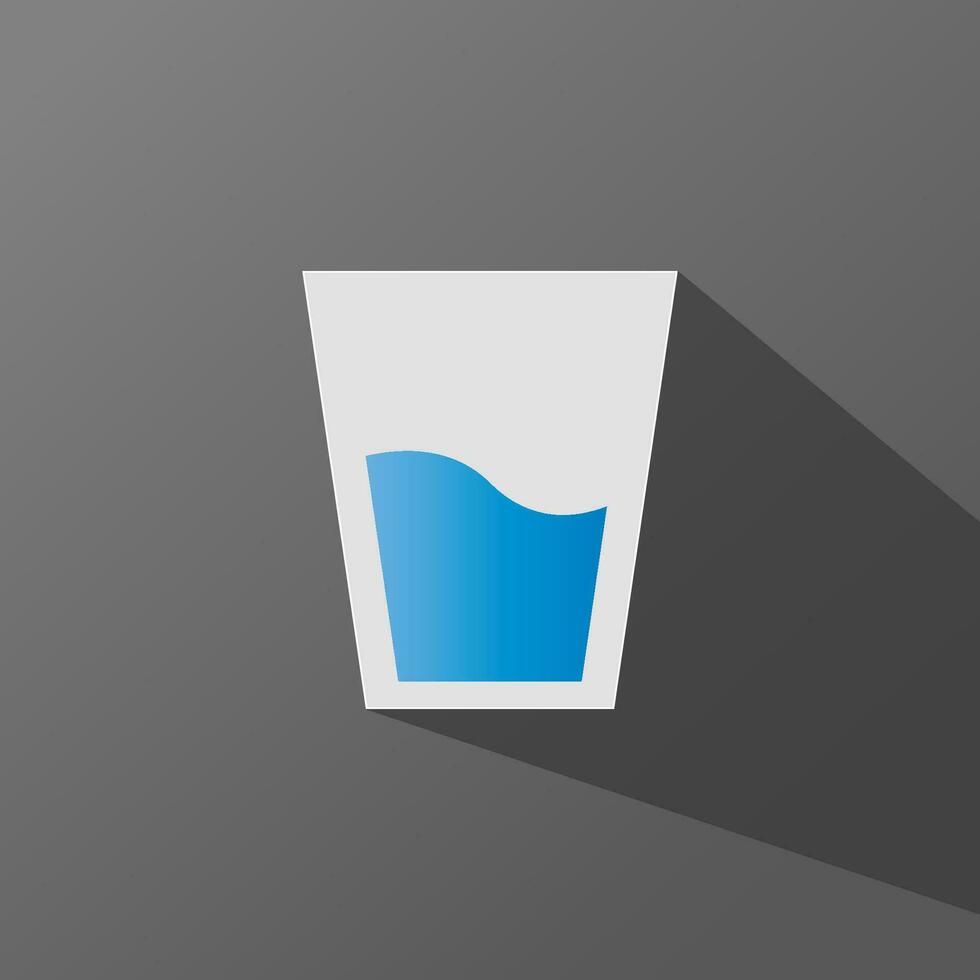 vaso icono en un oscuro fondo, cristalería símbolo, vector ilustración elemento