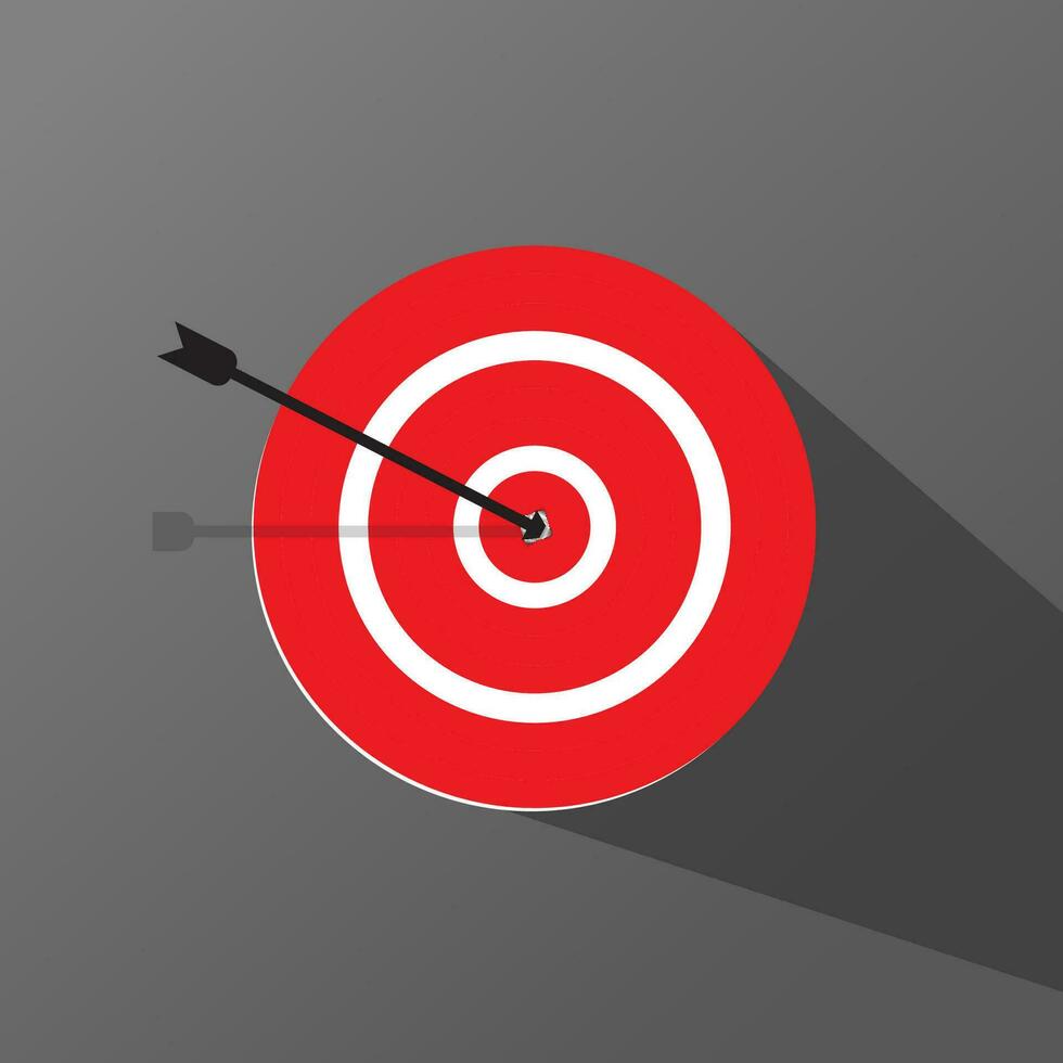 Target icon in vector shape with a dark background