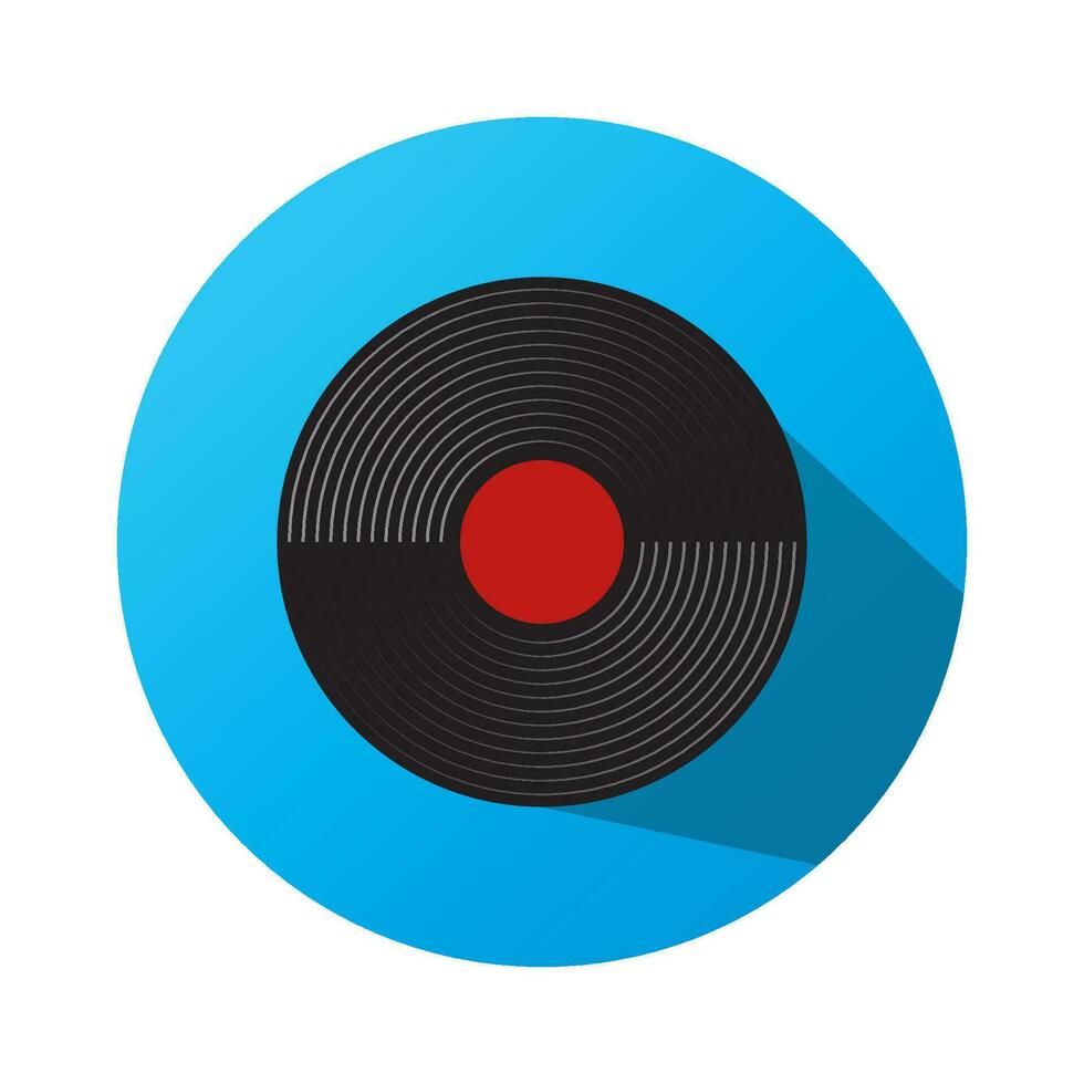 gramophone recordings with a blue background vector