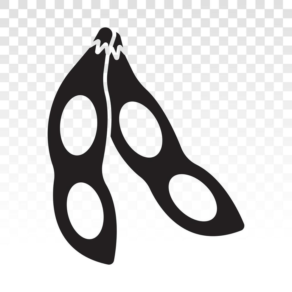 Soybean or soya beans flat icon for apps and websites vector