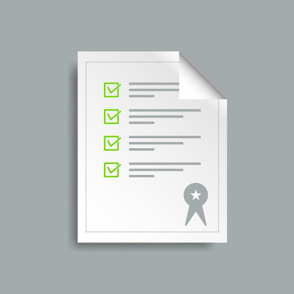 Legal agreement contract icon for apps and websites vector