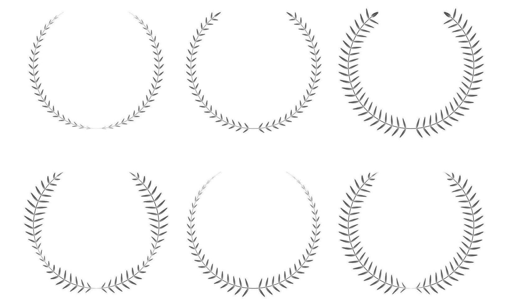 Laurel wreath - symbol of victory on a transparent background. vector