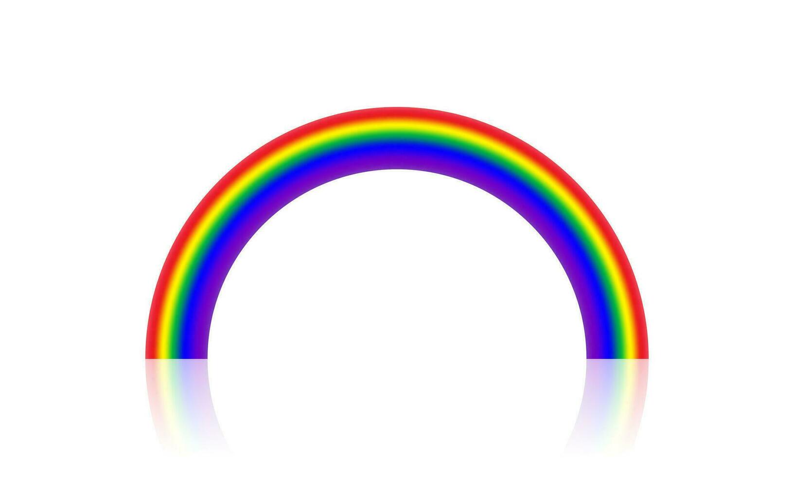 Realistic rainbow icon isolated on a transparent background - stock vector. vector