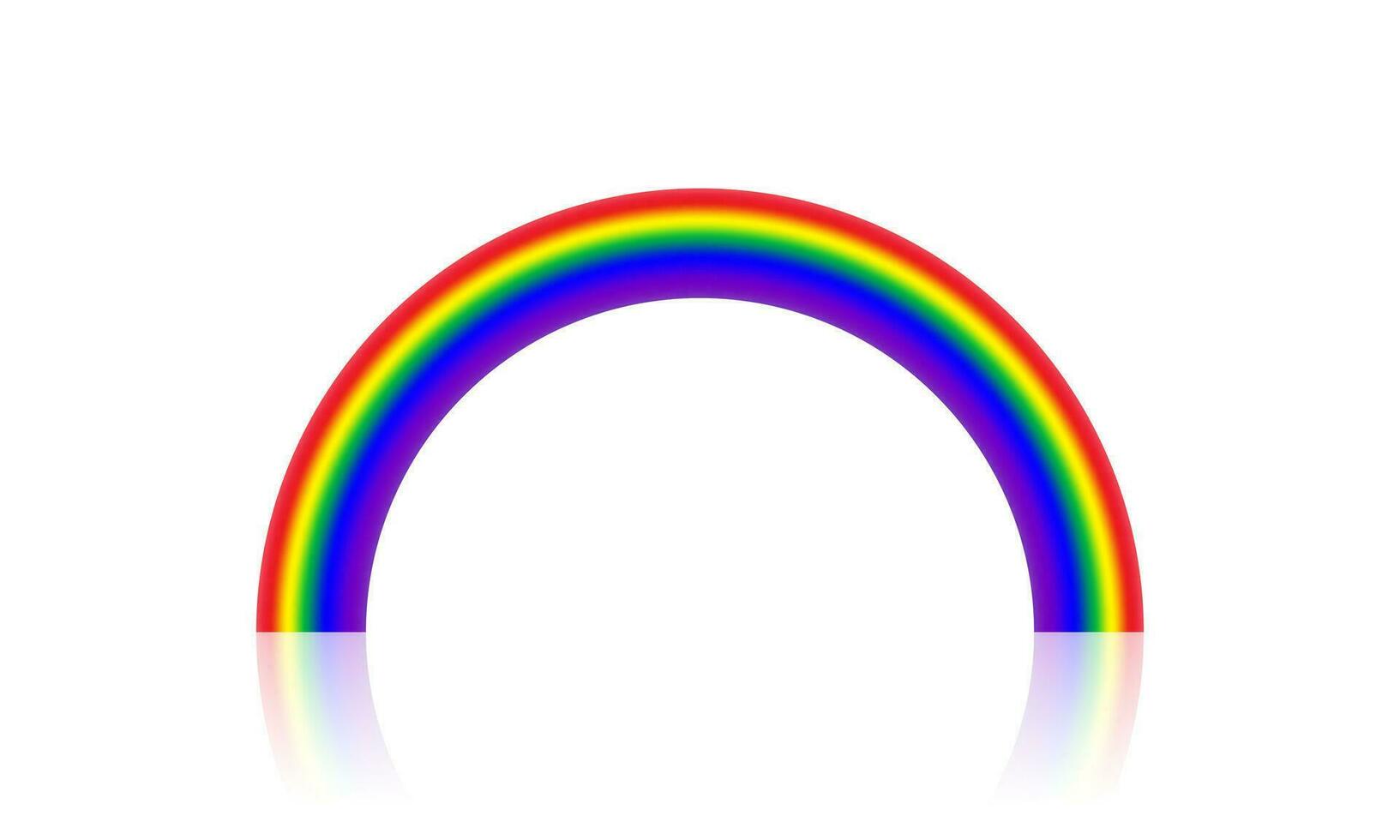 Realistic rainbow icon isolated on a transparent background - stock vector. vector