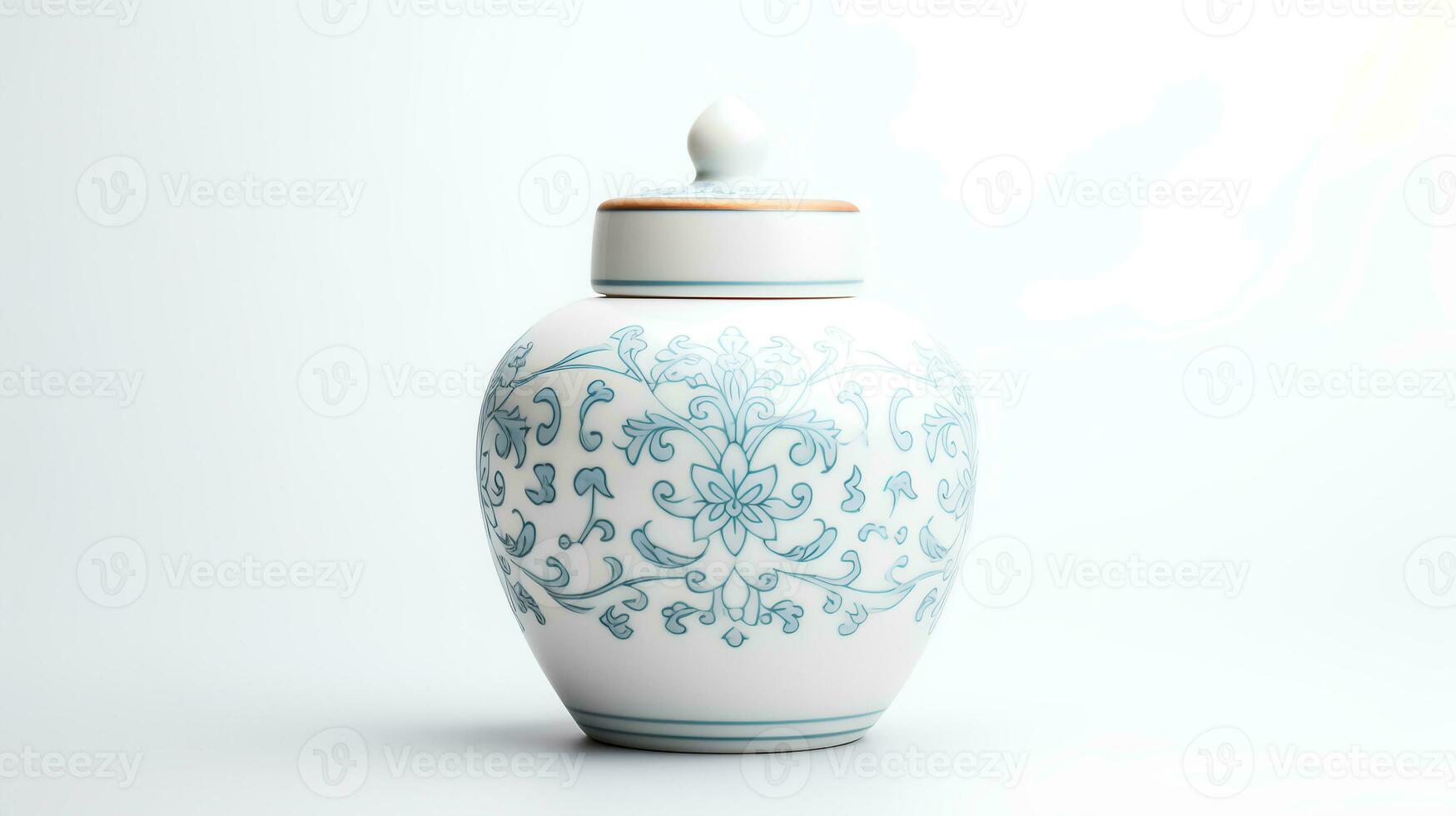 Photo of Minimalis chinese jar isolated on white background