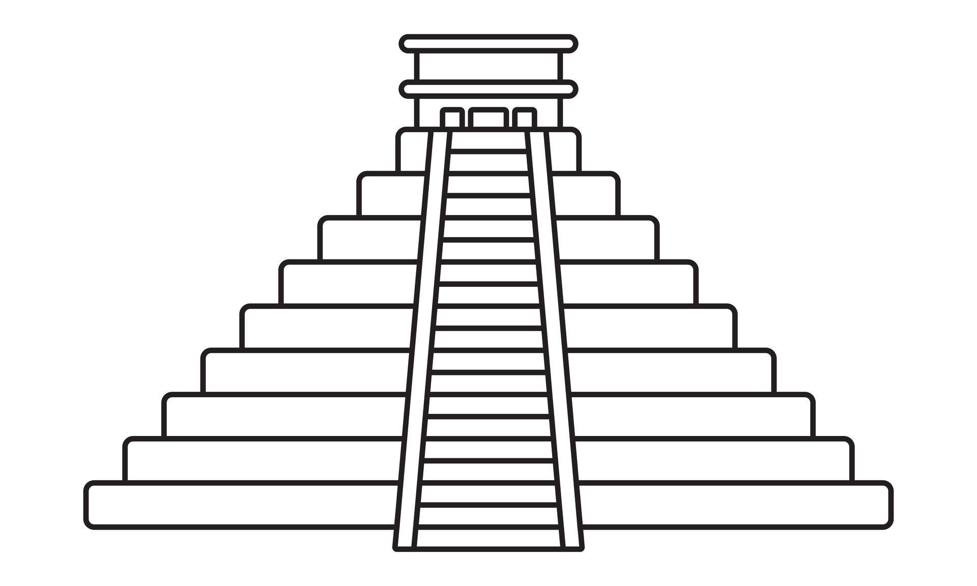 Easy Ziggurat Drawing
