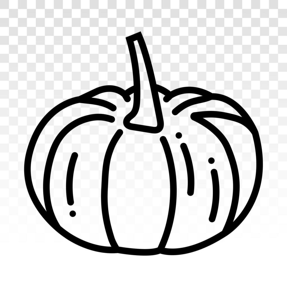Pumpkins  vector line art icon