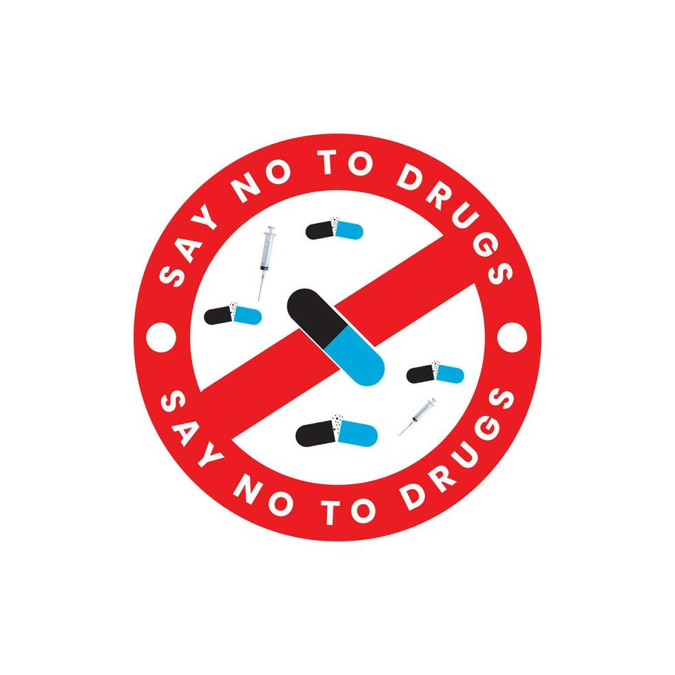 say no to drugs vector