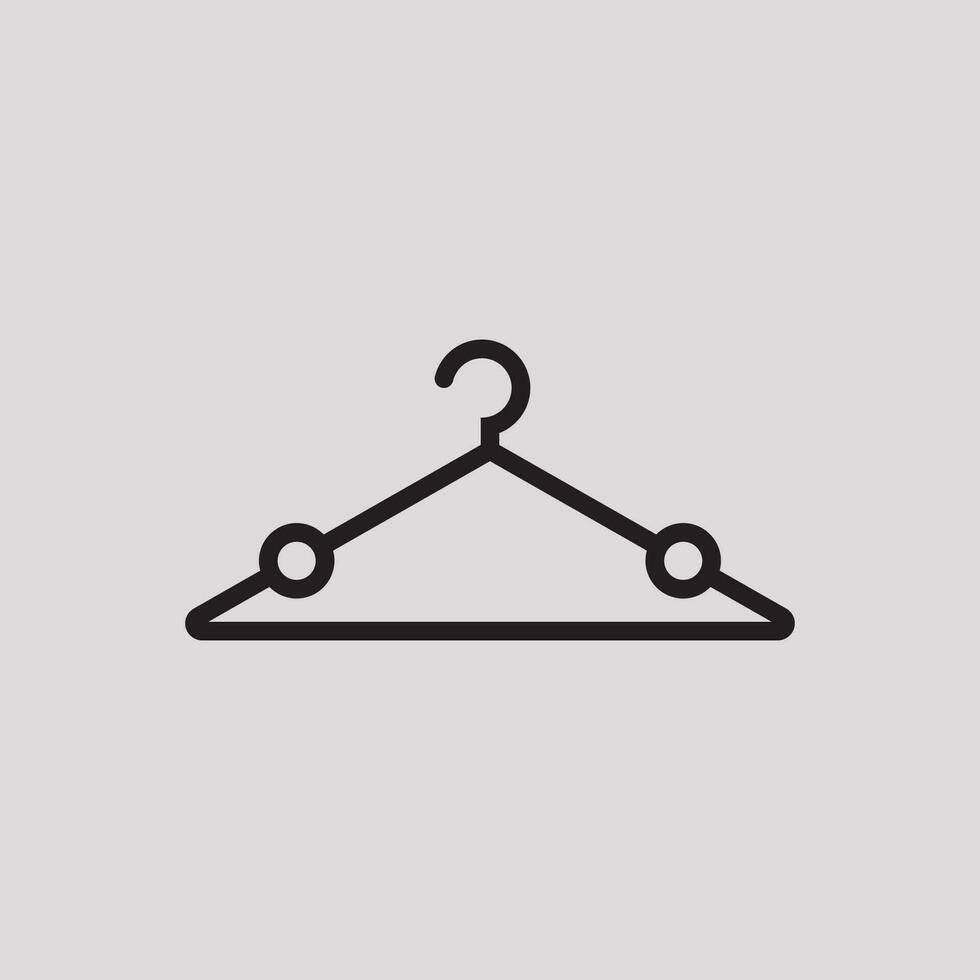 clothes hanger icon with white background vector