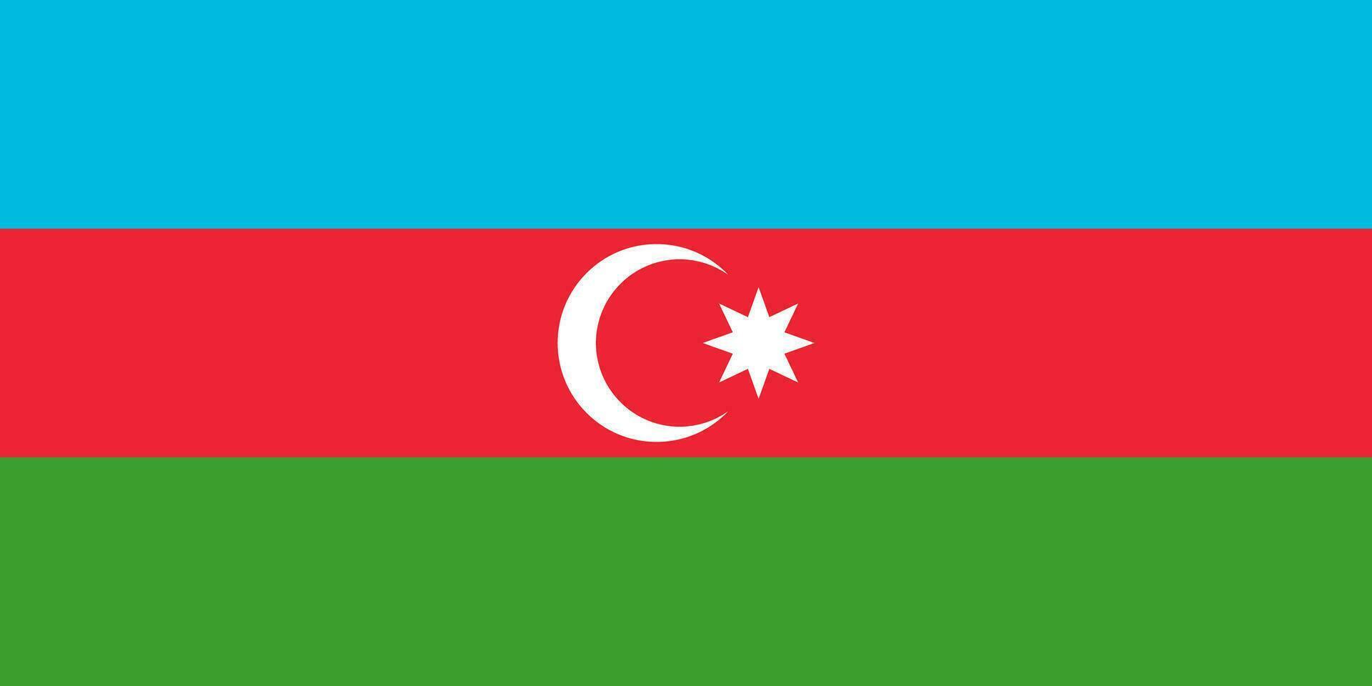 nacional bandera de azerbaiyán con oficial colores. vector
